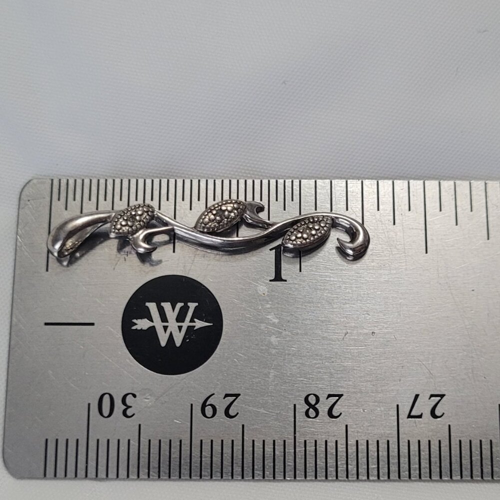 Diamond Sterling Silver Leaf Pendant - Picture 10 of 11